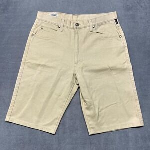 Vintage Versace Sport Shorts Mens 33 Beige Logo Canvas Mid Rise Everyday Wear